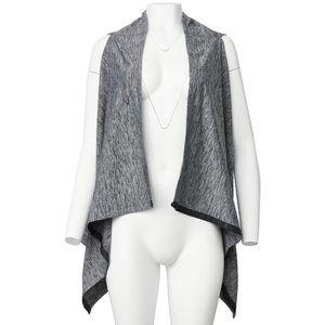 Calvin Klein Soft Marled Jersey Knit Shawl/Vest